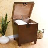 SEI Espresso Pyramid Trunk End Table