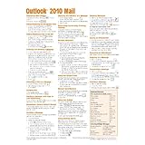 microsoft outlook 2010 mail quick reference guide cheat sheet of instructions tips  shortcuts laminated card