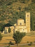 IMAGE OF San Antimo Abbey, Siena, Tuscany, Italy Stretched Canvas Poster Print by Bruno Morandi, 12x16