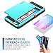 Vofolen Case Wallet Card Slot Holder Dual Layer Protective Shell Shock Absorbing Tough Bumper Cover Sky Blue