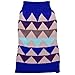 Blueberry Pet 2 Patterns Graphically Enhanced Pyramid Pattern Dog Sweater, Back Length 10