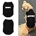 Pecute Cotton Black Pet Dog Puppy Cat T-Shirt Clothes with Letters Vest Apparel Costume (XS)