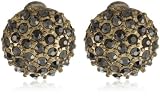 Kenneth Cole Paillettes and Pearl Hematite Sunburst Stud Earrings