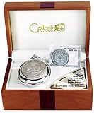 Colibri Military Army Emblem Pocket Watch and Chain Engravable in Wooden Box #PWQ092601S