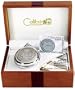 Colibri Military Army Emblem Pocket Watch and Chain Engravable in Wooden Box #PWQ092601S