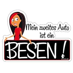 MEIN ZWEITES AUTO IST EIN BESEN, HEXE, Aufkleber Autoaufkleber
