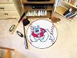 Fresno State Bulldogs 29" Round Baseball Floor Mat (Rug)