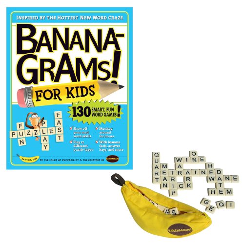 Bananagrams Game and Bananagrams for Kids Book Set