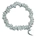 Elements Sterling Silver Ladies B062 Multiple Jump Ring Stretch Bracelet with Heart Charm