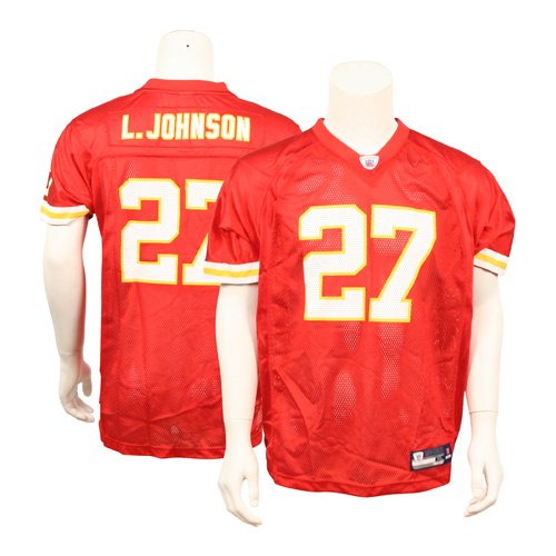 Kansas City Chiefs Larry Johnson Number 27 Youth Printed Jersey -Large (14-16)
