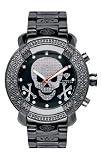 NEW! Aqua Master Men's #96 20-Diamond Skull Watch