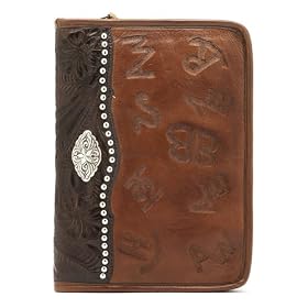 American West Round-Up Collection Dayplanner Address Book Rich Brown Leather