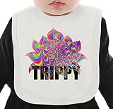 Trippy Psychedelic Lotus ネクタイを有する有機ビブ Medium