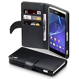 Sony Xperia Z2 Real Leather Wallet Case by Terrapin - Black