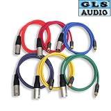 6 3ft COLOR XLR M RCA Patch Cable 3' GLS Audio
