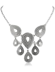 Lucky Brand "Jan14 Indigo Trail Necklace Brc" Tribal Collar Necklace, 18"
