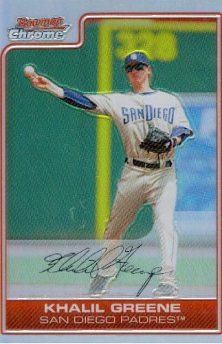 2006 Bowman Chrome Refractors #72 Khalil Greene - San Diego Padres (Baseball Cards)