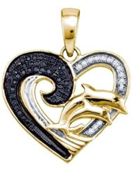 0.17CTW DIAMOND HEART PENDANT