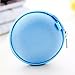 BestTopc Carrying Pocket Storage Canvas Earphone Case for Earphone MP3 Light Blue