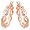 10k Rose Gold Diamond Twist Hoop Earrings (1/4 cttw, I-J Color, I3 Clarity)