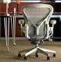 Aeron Desk Chair, Full-Featured PostureFit, Color: Classic Zinc, Medium