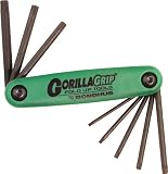 Bondhus 12632 GorillaGrip, Set of 8 Star Fold-up Keys, sizes T6-T25