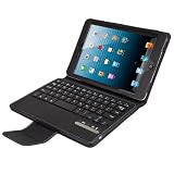 IMAGE® Detachable Wireless Bluetooth Keyboard Leather Case for iPad mini (Black)