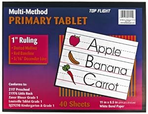 Amazon.com : Top Flight Multi-Method 1st Grade Primary Tablet, 1 Inch