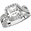 14K White Gold Diamond Engagement Ring Semimount - 0.67 Ct. - CENTER STONE NOT INCLUDED