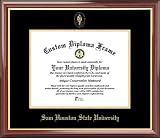 Sam Houston State University Bearkats - Embossed Seal - Mahogany Gold Trim - Diploma Frame
