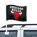 Chicago Bulls Black Car Flag
