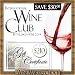 OAK LEVEL $210 Certificate - International Wine Club (WINE MAKER'S RESERVE) 6 Months, Gift Set Basket (2-Bottles per month) by Valencia Wine Co.®