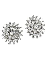 Betsey Johnson "Iconic Stone" Crystal Flower Stud Earrings