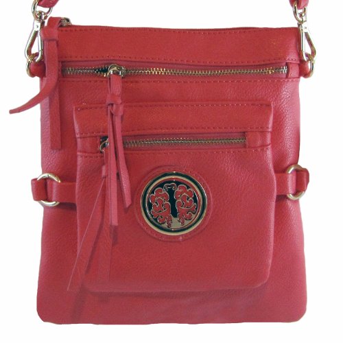 Zipper Front Pocket Crossbody Handbag