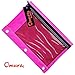 OMURA COLORFUL PENCIL POUCH with Mesh Window, Zippered & Standard 3-Ring Binder, Pack 6 pcs