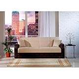 Istikbal 18-SIE-N5135-03-1 Sienna 3 Seat Sleeper - Rainbow Beige Micro Suede
