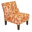 Canary Print Armless Chair - Orange