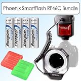 Phoenix SmartFlash RF46C Macro Ring Flash for Canon ETTL II Bundle