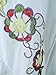 Ashir Aley Casual Embroidered Mexican Peasant Cotton White Vintage Blouse, Medium Petite, White