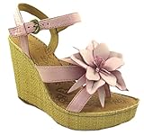 IMAGE OF BORN Miss Pink Platforms Wedges Shoes Womens Size 6
