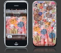 Apple iPhone Premium Vinyl Skin - Toxicity (Gelaskins Brand) Made in Canada
