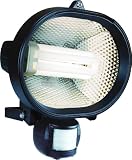 Byron Elro ES24 Energy Saving Compact Fluorescent Floodlight with PIR Motion Detector Black,24w