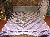 Purple Elephant Motif Cotton 5pc India Bedding Set Bedspreads