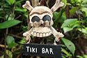 "TIKI BAR" SKULL AND BONES SIGN - CROSS BONES DECOR