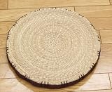 ベトナム産 七島い草 円形クッション 『コート マチ付き』 ブラウン 40丸×3cm