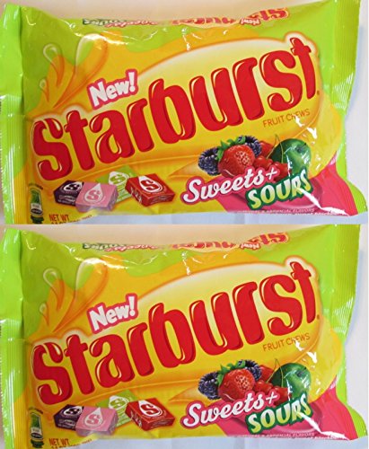 Starburst Fruit Chews Sweets & Sours 14 Oz Two Pack