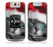 Christmas Kitty Cat Design Decal Skin Sticker for the BlackBerry Pearl Flip 8220 Cell Phone