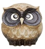 【信楽焼】ふくろう粉引風 (3号)約幅12×奥行き10×高さ10.5cm