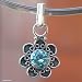 Topaz choker, 'Blue Blossom'