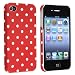 White Polka Dots Red Hard Case Cover for iPhone® 4 4S 4G 4GS 4G
